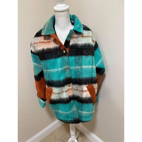 New Urban Outfitters BDG Brushed Melton Shirt Jacket Size M - Picture 6 of 11